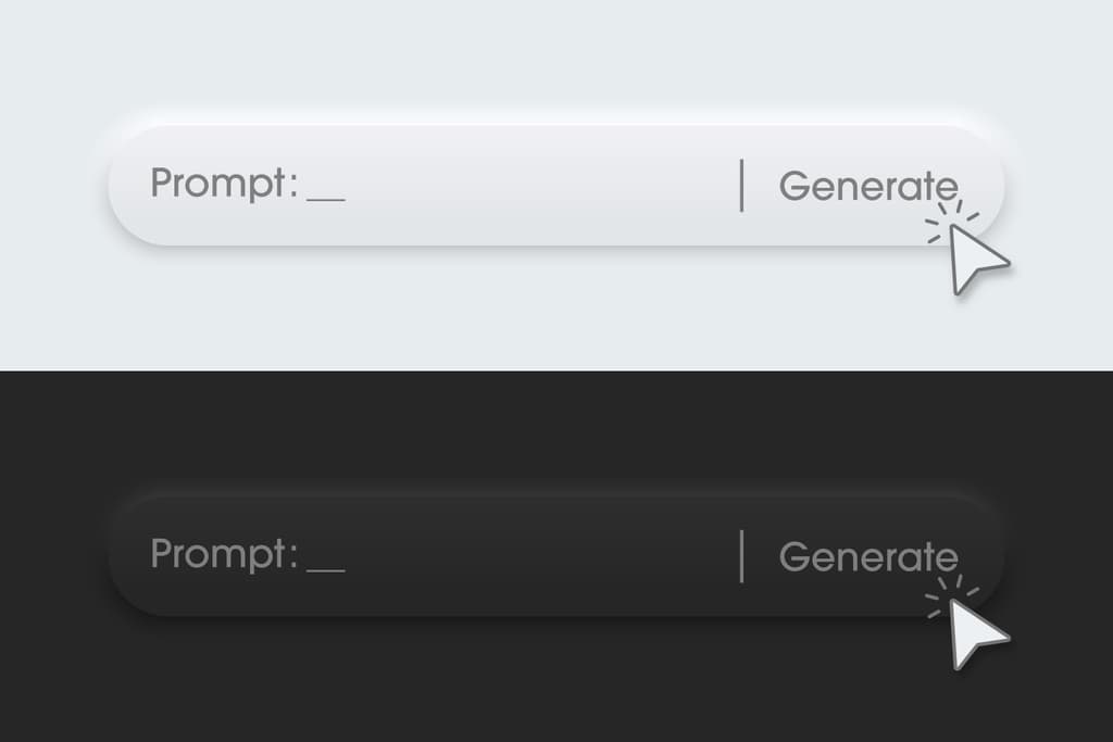 Prompt generation boxes in light and dark mode